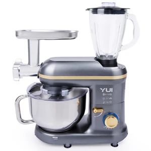 M120 Multi-Fonksiyonel 3'ü Bir Arada Stand Mikser Kıyma Setli ve Blender Özellikli Koyu Gri/gold