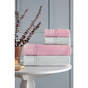 Ditsy Best Set Hamam Seti Pembe-Gri 5268