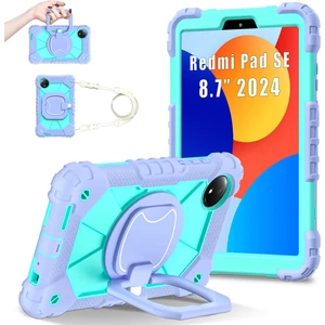 4U Sky Xiaomi Redmi Pad Se 4g 8.7 Inç Kılıf Silikon + Pc Tablet Kapağı-Açık Mor/nane Yeşili Için (Yurt Dışından)