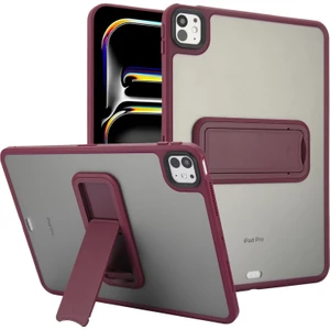 Apple iPad Pro 11 Inc 5. Nesil M4 (2024) Uyumlu Yatay Stand Olabilen Antishock Köşe ve Kamera Korumalı Arka Yüzeyi Mat Threxi Kılıf A2836 A2837