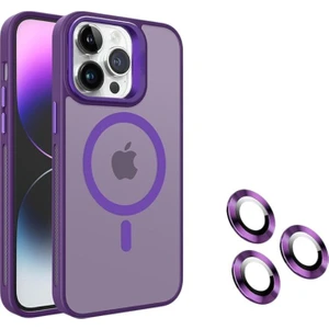 Iphone 14 Pro Için Standlı Lens Hediyeli Magsafe Maksimum Koruma Armor Kılıf