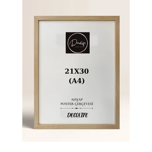 Ahsap A4 Çerçeve, Belge Çerçevesi, Diploma, Sertifika, Fotoğraf Çerçevesi, Resim Çerçevesi, 21 x 30
