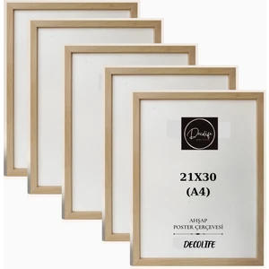 5'li A4 Çerçeve, Belge Çerçevesi, Diploma, Sertifika, Fotoğraf Çerçevesi, Resim Çerçevesi, 21 x 30