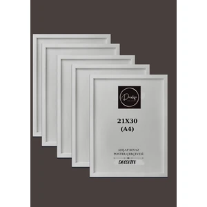 5'li A4 Çerçeve, Belge Çerçevesi, Diploma, Sertifika, Fotoğraf Çerçevesi, Resim Çerçevesi, 21 x 30
