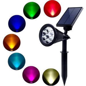 Güneş Enerjili Renk Değiştiren 7 Ledli Bahçe Işık / GT-SL04