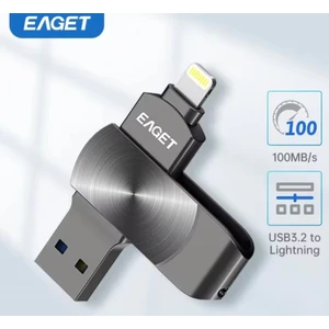 İ66  256Gb. MFi Apple Lisanslı iphone Lightning ve Usb 3.2 Süper Hızlı Orjinal Otg Çift Giriş Flash Bellek Süper Hızlı Metal Sağlam