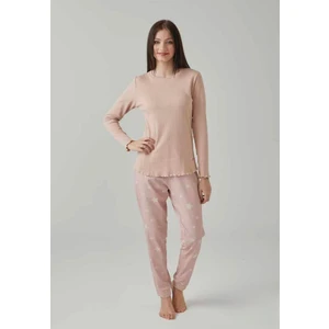 Kadın Uzun Kol %100 Pamuk Pijama Takımı