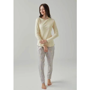 Kadın Uzun Kol %100 Pamuk Pijama Takımı