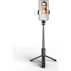 Q07 LED Işıklı Selfie Çubuğu Bluetooth Uzaktan Kumandalı Tripod Telefon Tutucu Selfie Stick 100 cm