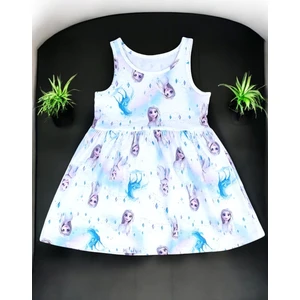 Elsa Kız Çocuk Penye Elbise