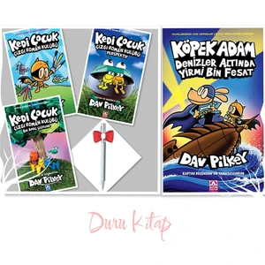 Kedi Çocuk - Köpek Adam Denizler Altında Yirmi Bin Fesat 4 Kitap - Dav Pilkey - Tükenmez Kalem