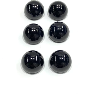 Karan Tuhafiye Inci Düğme / Orta Boy Düğme / 6 Lı Set / 1,5 cm / Siyah