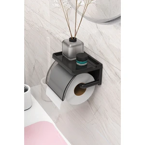 Sas Haus Yapışkanlı Kapaklı Tuvalet Kağıdı Askısı - Banyo Tuvalet Kağıtlığı ve Peçetelik Organizer