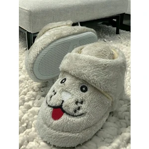 Köpek Figürlü Unisex Çocuk Anaokulu Kreş Ev Kaydırmaz Taban Panduf