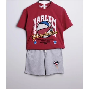 Mini Bambi Erkek Çocuk Basketbol Baskılı Alt-Üst Takım Kırmızı