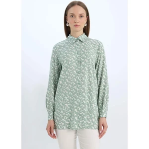 Regular Fit Desenli Uzun Kollu Gömlek Tunik Z5833AZ25SP