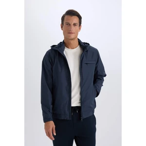 Su Geçirmez Regular Fit Dik Yaka Pamuk Astarlı Gizli Kapüşonlu Mevsimlik Mont D7669AX25SP