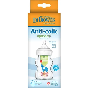 Dr. Brown's Geniş Ağız Anti-Kolik Options+ Desenli Cam Biberon 150 ml , Fil, Tekli Paket