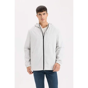 Regular Fit Kapüşonlu Pamuk Astarlı Fermuarlı Mevsimlik Baharlık Mont D7578AX25SP