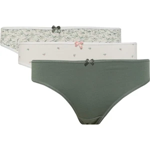 Desenli 3'lü Slip Külot-Fall in Love E4878AX25SP