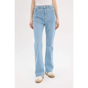 Slim Flare Yüksek Bel Düz Paça Uzun Jean Kar Yıkamalı Pantolon D7973AX25SP