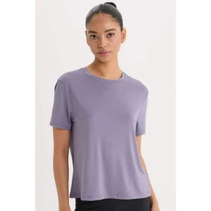 DeFactoFit Standart Fit Bisiklet Yaka Sporcu Basic Düz Kısa Kollu Tişört D2296AX25SP