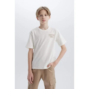 Erkek Çocuk Bisiklet Yaka Baskılı Pike Kısa Kollu Tişört