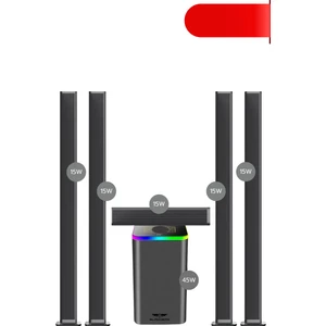 Blackbird Game Center 5+1 Rgb Işıklı Surround Ev Sinema Ses Sistemi Hepu HP-TV04