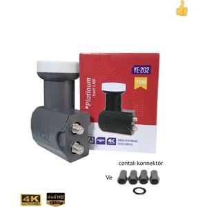 Ikili 2 Li Next Platinum Quad Lnb 3D 4K + 4 Contalı Konnektör (Yeni Seri)
