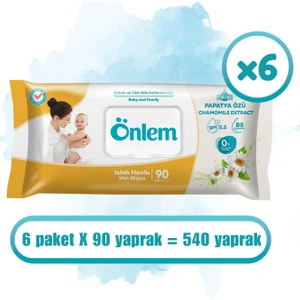 Papatyalı Islak Havlu 90 x 6 Adet