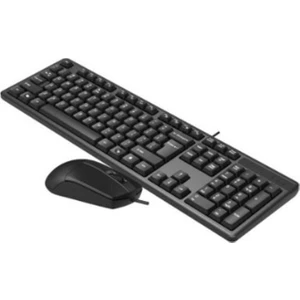 OAK-930 Kablolu Sessiz Tuşlu  Klavye Moue Set Siyah (Klavye 1,40CM-MOUSE 1.60CM Kablo)