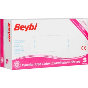 Lateks Pudrasız (S) Small Beden Muayene Eldiven 100lü Paket