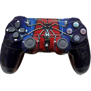 Ps4 Kablosuz Gamepad  Joystıck Yenilenmiş Gamepad Controller - Spiderman Mavi