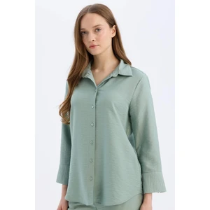 Regular Fit Basic Düz Uzun Kollu Gömlek C3819AX25SP