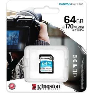 SDG3-64GB 64GB SDXC Canvas Go Plus 170R C10 UHS-I U3 V30 Hafıza Kartı