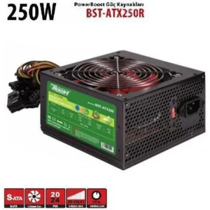 BST-ATX250R 250w, PPFC 12cm Kırmızı Fanlı ATX PSU (Retail Box)