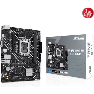 Prime H610M-K Intel Soket LGA1700 DDR5 5600MHz mATX Gaming (Oyuncu) Anakart