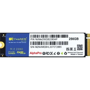 TwinMOS 256GB NVMe256GB2280AP M.2 PCIe Gen3 NVMe SSD (3600-3250Mb-s) TLC 3DNAND Ssd Disk