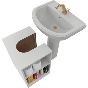 Rans Banyo Dolabı, Wc Alt Lavabo Dolabı (Mdf)