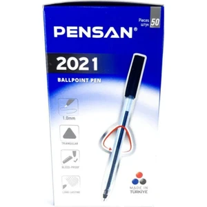 Sİyah Tükenmez Kalem Üçgen 50 Li 1.0 Mm 2021