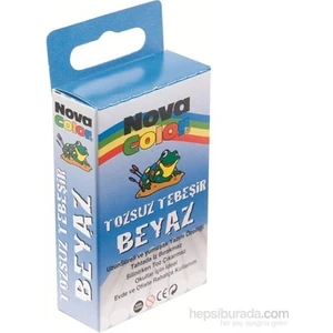 Nova Color Tebeşir 10'Lu Beyaz Tozsuz Nc-4110