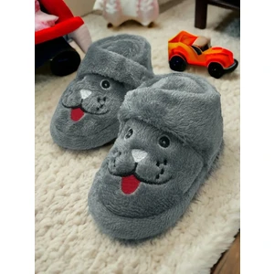 Köpek Figürlü Unisex Çocuk Anaokulu Kreş Ev Kaydırmaz Taban Panduf