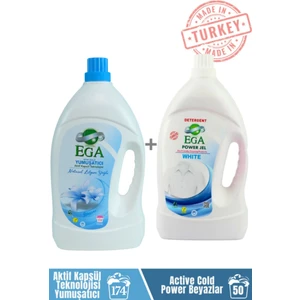 Power Jel Beyaz Sıvı Yıkama Deterjanı 3900 ml +Lilyum Aktif Kapsül Teknolojili Yumuşatıcı 4100 ml