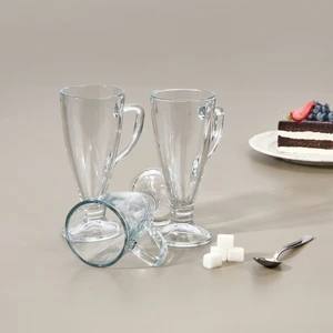Glass In Love Ceaser 3'lü Latte Kupası - Şeffaf - 240 ml