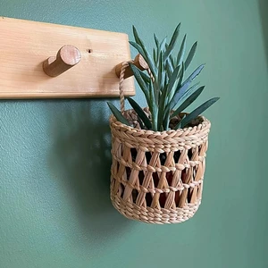 Çok Amaçlı Sepet / Askı Sepeti / Dekoratif Hasır Sepet / Duvar Sepeti / Saksı Sepet / 10x10cm