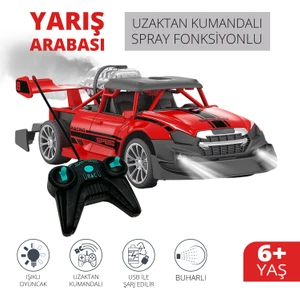 Uzaktan Kumandalı Sprey Fonksiyonlu Şarjlı - Duman Atan Oyuncak Araba 1:20