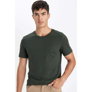 Slim Fit Dar Kesim Bisiklet Yaka Modal Karışımlı Pamuklu Basic Düz Kısa Kollu Tişört M6606AZ23SP