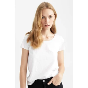 Regular Fit Bisiklet Yaka Basic Kısa Kollu %100 Pamuk Tişört K1508AZ23SM