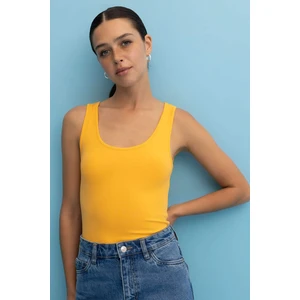 Slim Fit Dar Kesim U Yaka Basic Düz Atlet I1059AZ23SM