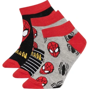 Erkek Çocuk Marvel Spiderman 3'lü Pamuklu Patik Çorap Z9030A6NS